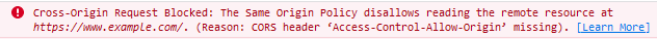 cors error